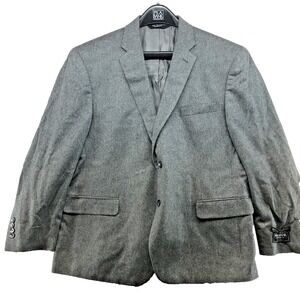 New Wool Cashmere Jos A Bank Traditional Fit Grey Suit Jacket Size 46S Short Men